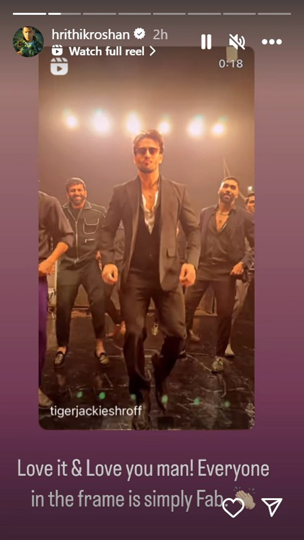 Hrithik Roshan lauds Tiger Shroff as he dances on Fighter song ‘Sher Khul Gaye’; says, “Love it & Love you man!”