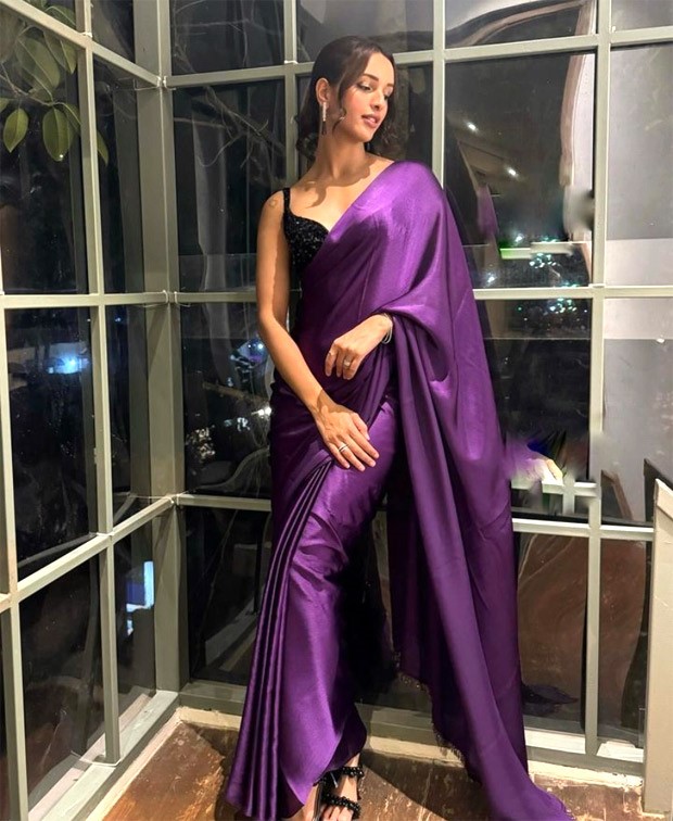 Tripti Dimri Top 5 Gorgeous Look In Beautiful Outfits, Dimri’s Regal Purple Saree Look