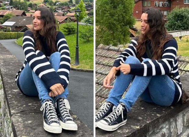 Triptii Dimri paints Zurich blue with her stunning style in a striped ...