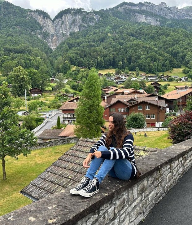 Triptii Dimri paints Zurich blue with her stunning style in a striped top and jeans