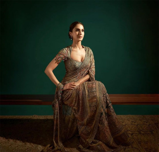 Vaani Kapoor is nothing less than a vision in Tarun Tahiliani’s multi-coloured saree worth Rs.249,900