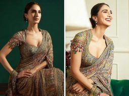 Vaani Kapoor is nothing less than a vision in Tarun Tahiliani’s multi-coloured saree worth Rs.249,900
