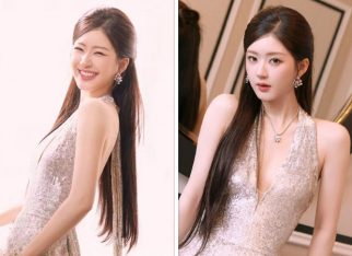 Zhao Lusi, Chinese actress, radiates glamour in Indian designer Rahul Mishra’s silver halter gown with delicate floral embroidery