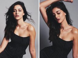 Ananya Panday is edgy chic in black pinstriped co-ord set and Jimmy Choo heels