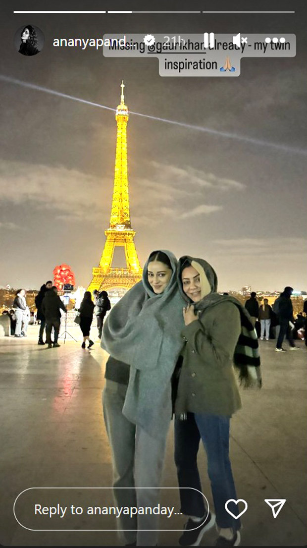 Ananya Panday cherishes Paris memories with “Twin Inspiration” Gauri Khan