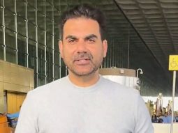 Arbaaz Khan gets clicked at the airport in grey sweatshirt and pants