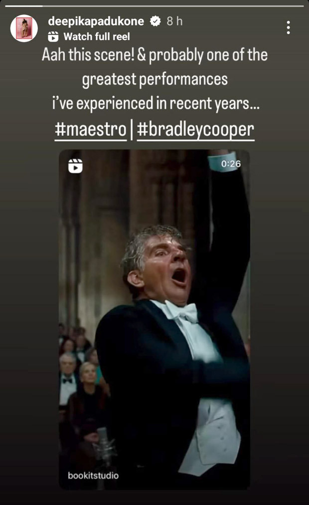 Deepika Padukone praises Bradley Cooper in Maestro: “One of the greatest performances” Deepika Padukone praises Bradley Cooper in Maestro: “One of the greatest performances”