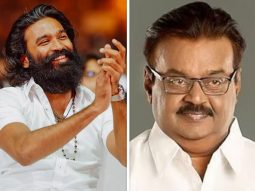 Dhanush pays tribute to Captain Vijayakanth at the Captain Miller audio launch event