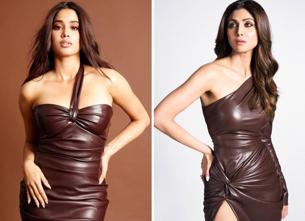 Fashion Face-Off: Shilpa Shetty vs Janhvi Kapoor in chocolate brown leather dresses, who wore it better