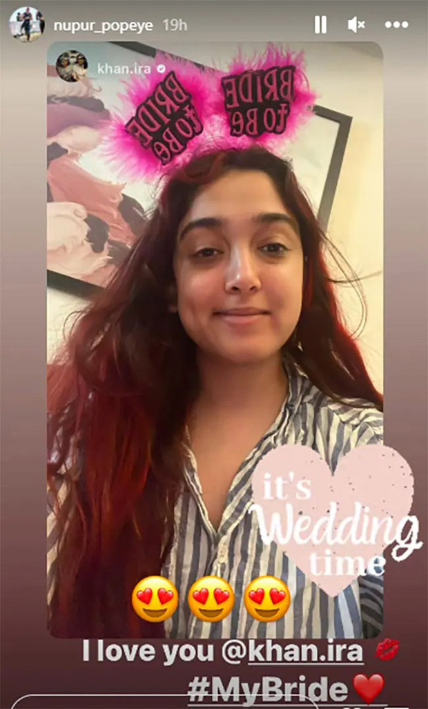 Ira Khan and Nupur Shikhare share loved-up photos from pre-wedding festivities