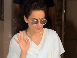 Kangana Ranaut looks divine dressed in white salwar as she waves at paps