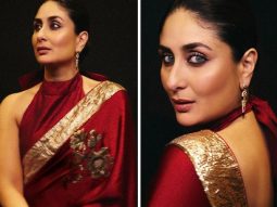 Kareena Kapoor added a touch of spice to the 69th Filmfare Awards by donning a red saree paired with a backless blouse