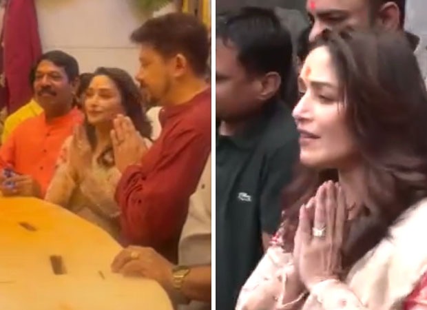 Madhuri Dixit seeks blessings at Siddhivinayak temple before the release of her Marathi production Panchak; watch