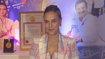 Neha Dhupia strikes a pose for paps as she gets clicked