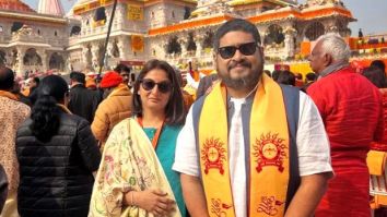 Adipurush director Om Raut attends Ram Mandir Pran Pratishtha ceremony with wife; see pic