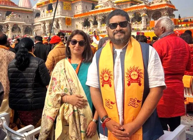 Adipurush director Om Raut attends Ram Mandir Pran Pratishtha ceremony with wife; see pic