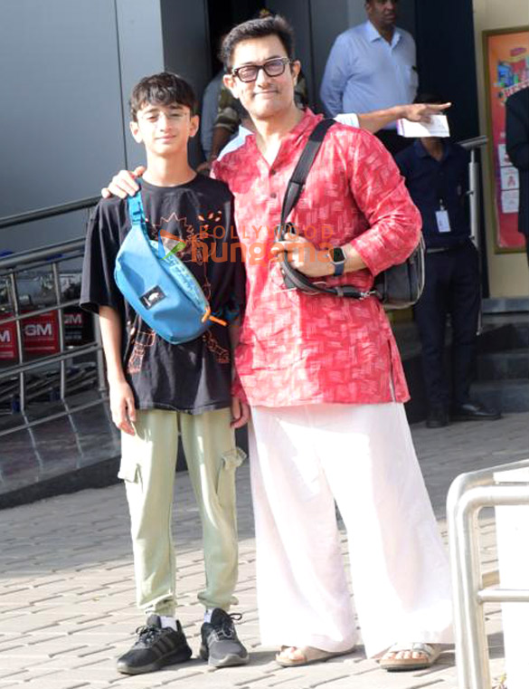 photos aamir khan and azad rao khan snapped at the kalina airport 1