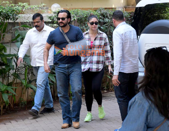 photos kareena kapoor khan accompanies saif ali khan as he returns home post surgery 2