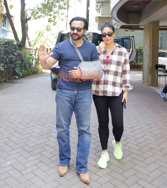 Photos: Kareena Kapoor Khan accompanies Saif Ali Khan as he returns home post surgery