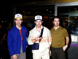 Photos: Nick Jonas, Joe Jonas, Kevin Jonas snapped at Mumbai airport ahead of Jonas Brothers concert