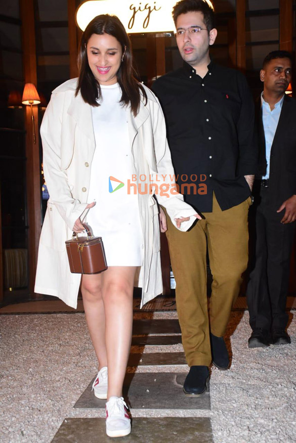 Photos: Parineeti Chopra and Raghav Chadha snapped at Gigi restaurant in Bandra