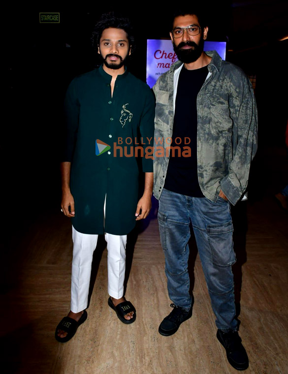 photos rana daggubati and teja sajja snapped at the trailer launch of hanuman 8