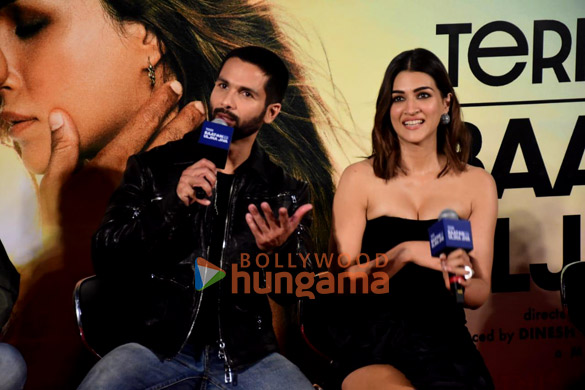 photos shahid kapoor kriti sanon and others snapped at the trailer launch of teri baaton mein aisa uljha jiya 3