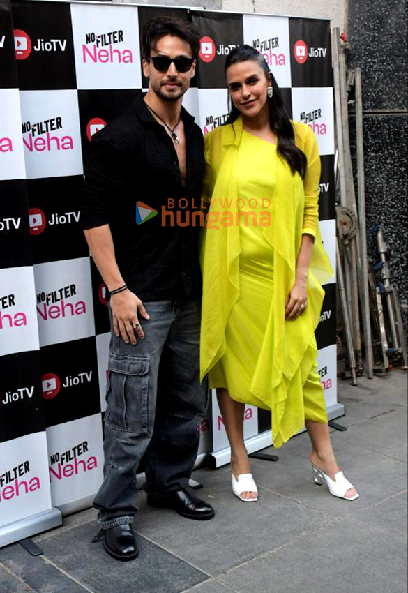 Photos: Tiger Shroff and Neha Dhupia snapped on sets of the show No Filter Neha Season 6 Photos: Tiger Shroff and Neha Dhupia snapped on sets of the show No Filter Neha Season 6