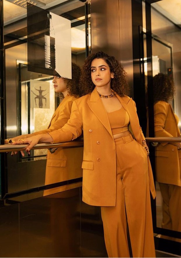 Sanya Malhotra is exuding major boss woman energy in yellow pantsuit