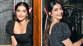 Sonam Kapoor accessorises her hair with pink bow, dresses head-to-toe in Dior for a date night in Paris, see pics