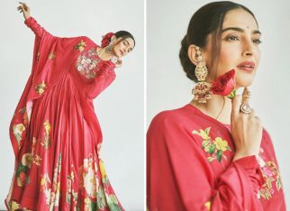 Sonam Kapoor is imparting a sense of spring even in winters by wearing her red floral Anarkali