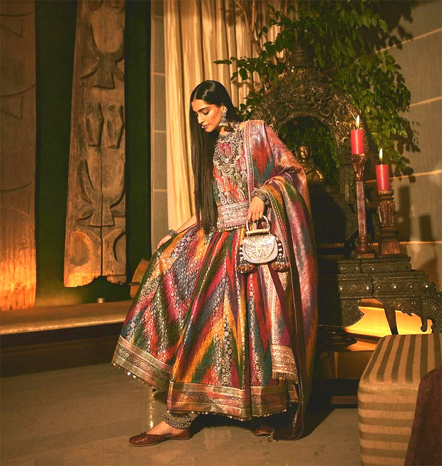 Sonam Kapoor looks opulent in outfit made from vintage Banarasi saree with antique embroidery and jewellery – a fusion of history and style