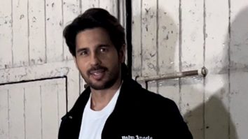 The handsome hunk Sidharth Malhotra strikes a pose for paps