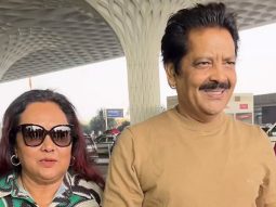 Udit Narayan is all smiles as he gets clicked with wife at the airport