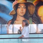 Zeenat Aman encounters mural of herself at Mumbai airport; says, “The past is etched in stone, or in this case, painted on the walls!”
