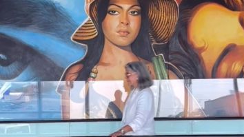 Zeenat Aman encounters mural of herself at Mumbai airport; says, “The past is etched in stone, or in this case, painted on the walls!”