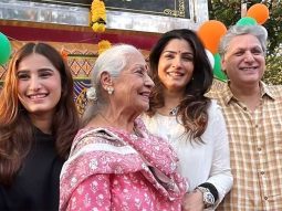 Raveena Tandon honours late father Ravi Tandon with chowk inauguration in Juhu; see pics