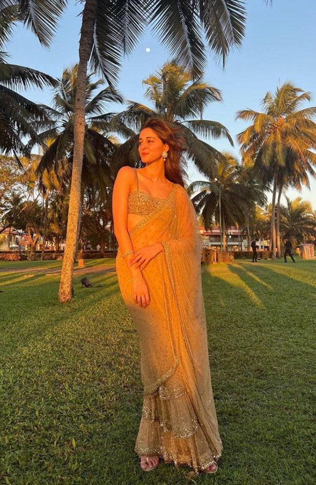 Ananya Panday shimmers in gold, adding Bollywood glamour to Rakul Preet and Jacky Bhagnani's wedding in Goa