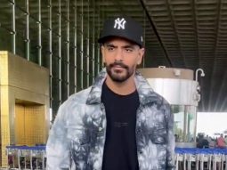 Fresh on a friday morning, Angad Bedi spotted at the Mumbai Airport