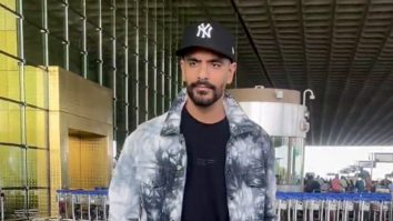 Fresh on a friday morning, Angad Bedi spotted at the Mumbai Airport