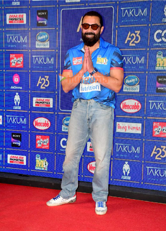 bobby deol saqib saleem and others attend the press conference of ccl team mumbai heroes 5