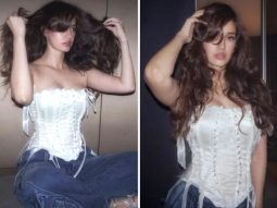 Disha Patani looks chic as ever in a white corset top and blue jeans