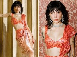 Halsey dons coral saree by Manish Malhotra, is high on drama and higher on the glam quotient