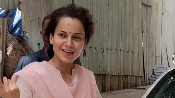 Kangana Ranaut gets clicked by paps in a cheerful & bubbly mood
