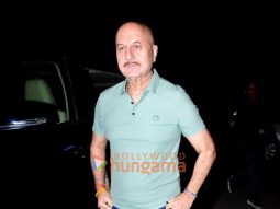 Photos: Anupam Kher and Russell Peters snapped at Gigi restaurant in Bandra