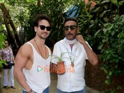 Photos: Jackie Shroff and Tiger Shroff snapped at Krome Studio in Bandra