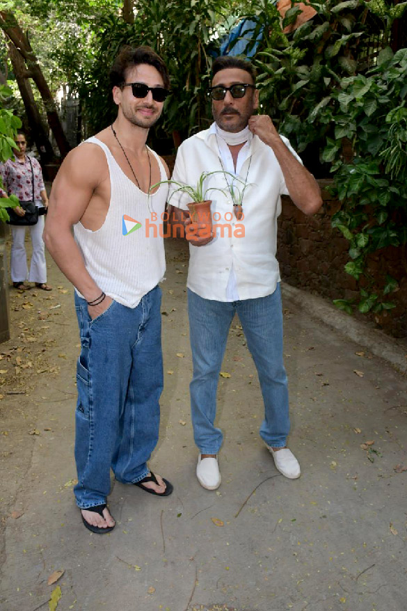 photos jackie shroff and tiger shroff snapped at krome studio in bandra 1