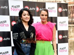 Photos: Rashmika Mandanna and Neha Dhupia snapped on sets of the show No Filter Neha Season 6