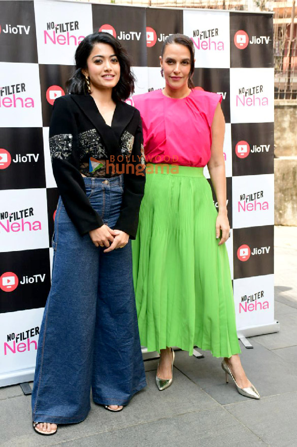 Photos: Rashmika Mandanna and Neha Dhupia snapped on sets of the show No Filter Neha Season 6 Photos: Rashmika Mandanna and Neha Dhupia snapped on sets of the show No Filter Neha Season 6