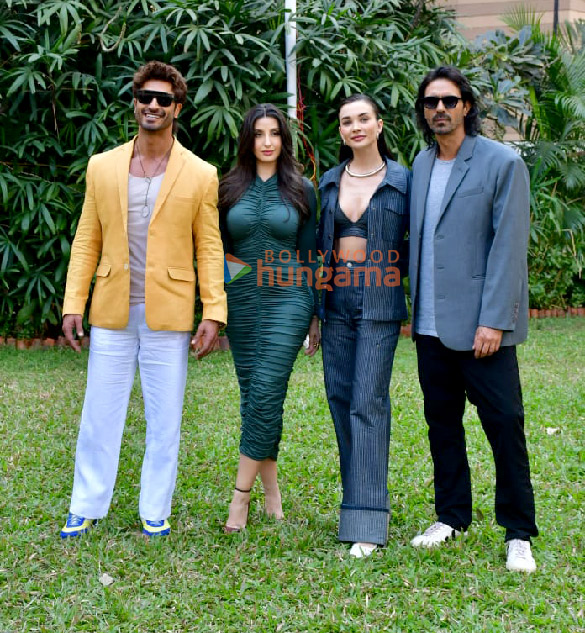 photos vidyut jammwal amy jackson nora fatehi and arjun rampal snapped promoting their film crakk 1